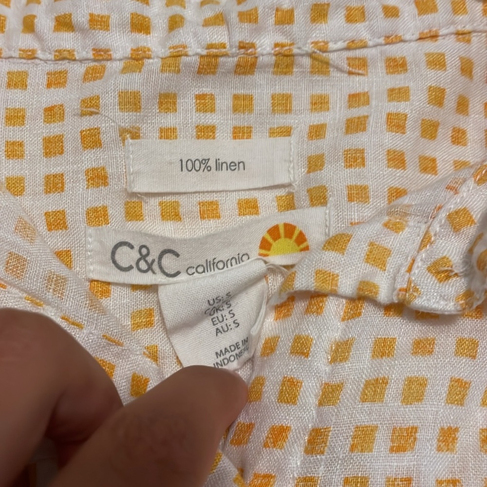 100% Linen C&C California Button Up - image 2